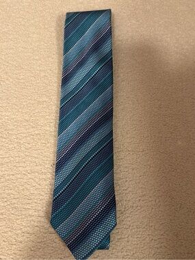 Missoni light and dark blue men’s diagonal Stripe Tie